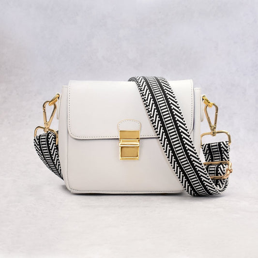 Leather Handbag - White